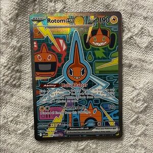 Pokemon Rotom EX Card - Orange and Blue